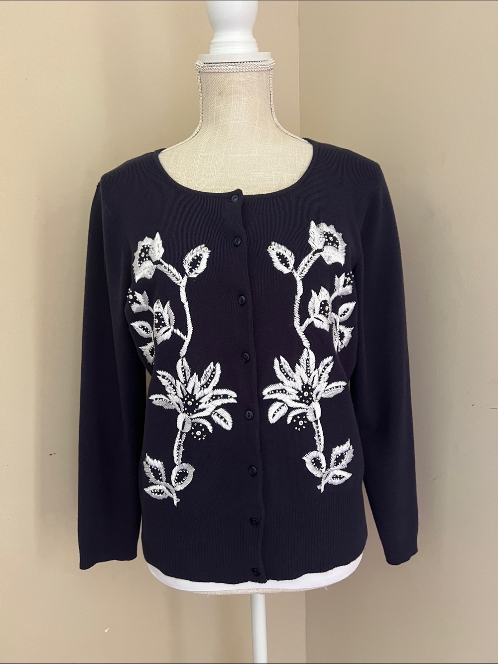 Kenar Women’s Blue Embroidered Cardigan Size: M